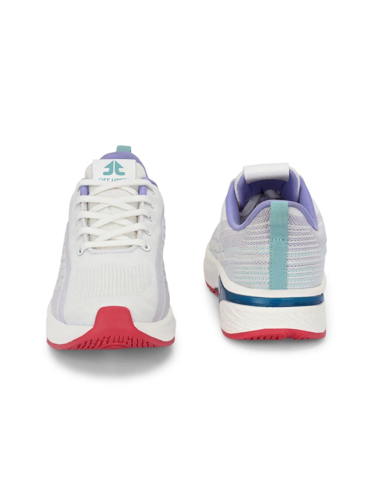 OFF LIMITS Women PALOMA Running Shoes, Off White/Purple/Aqua, UK 4