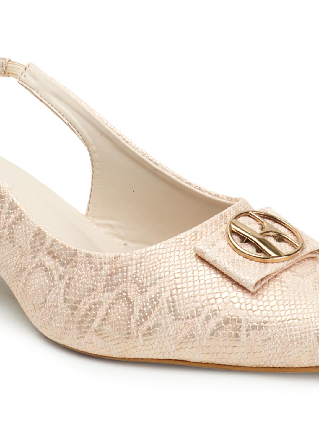 ELLE Women's Backstrap Sandals Colour-Rose Gold, Size-UK 4