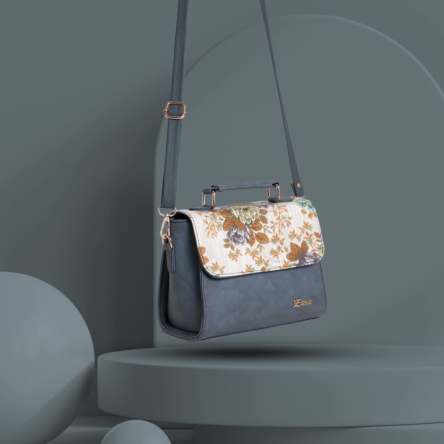 EXOTIC DualtoneSling Bag for Girls/Women (Grey)