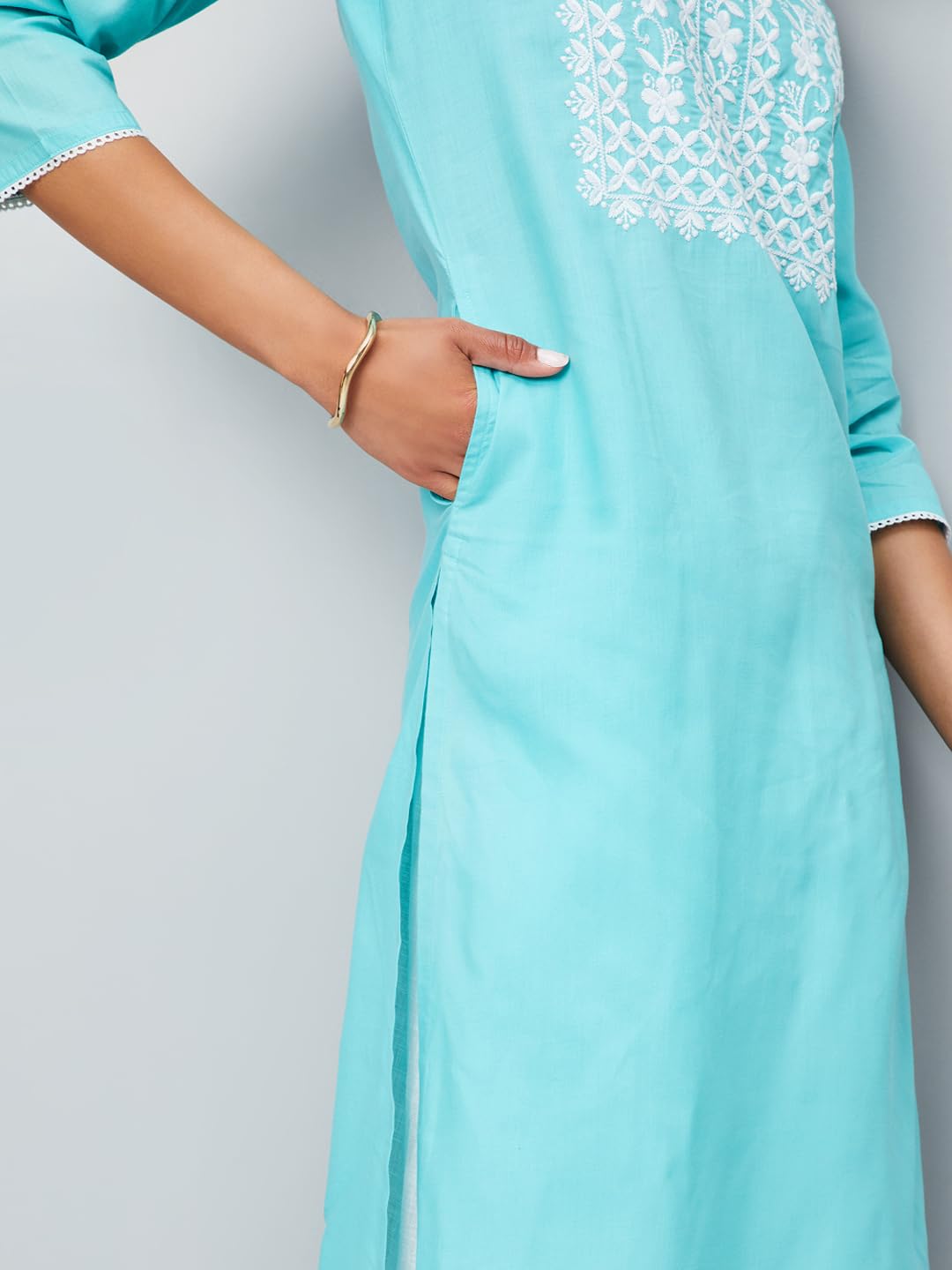 Max Women's Polycotton Regular Kurta
