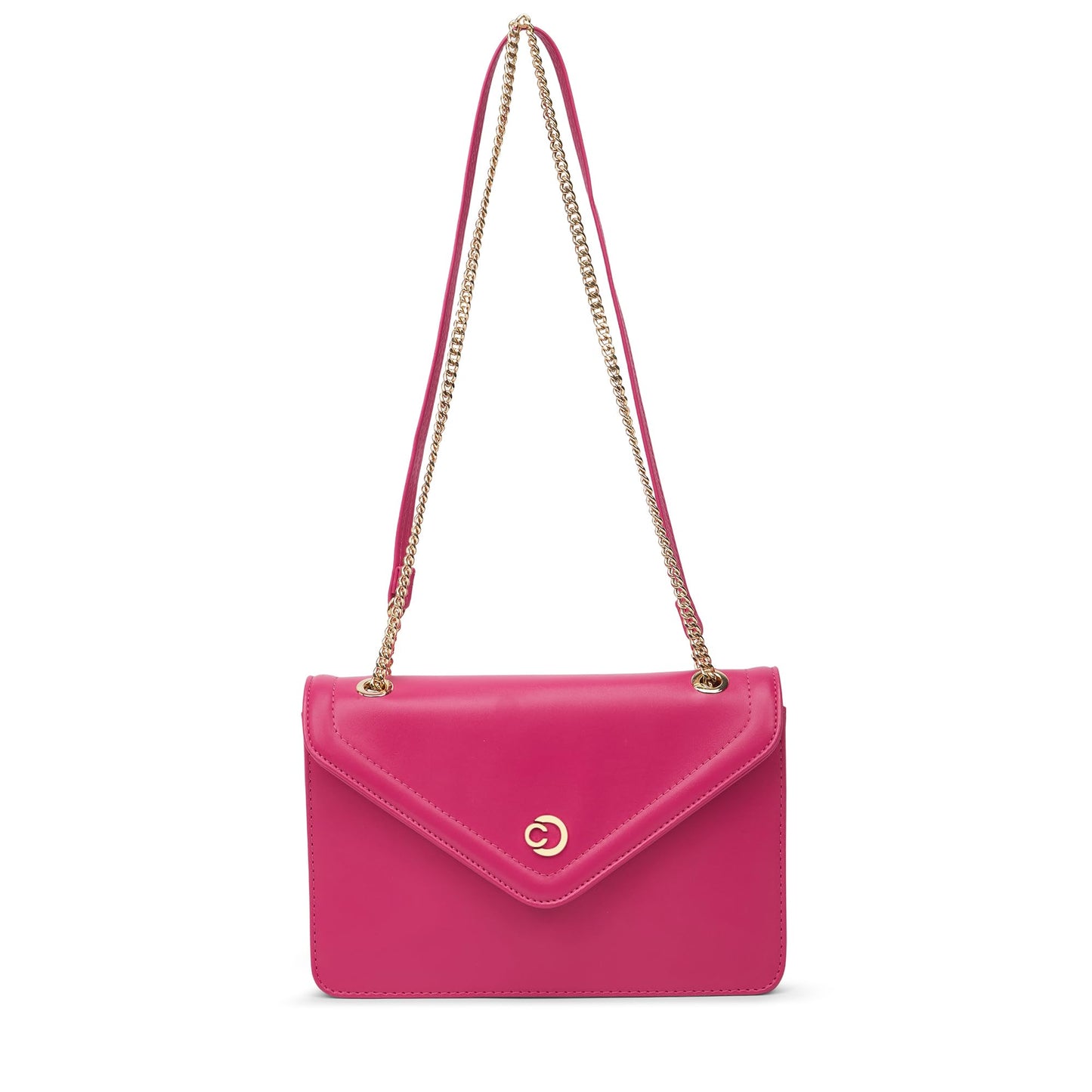 Caprese Rory Medium Sling Bag for Women with Adjustable Strap & Magnetic Button Closure for Comfortable Wear | Versatile Handbag for Everyday Use, Travel, and Special Occasions (Fuchsia Pink)