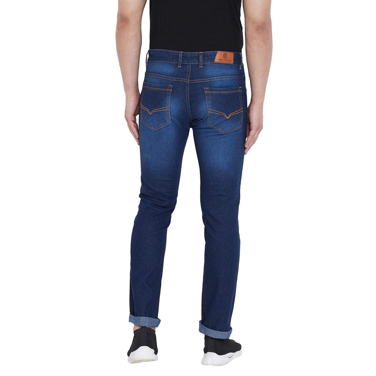 Ben Martin Men's Regular Fit Denim Jeans (BM-WJ03-DARK-P13-42, Blue)