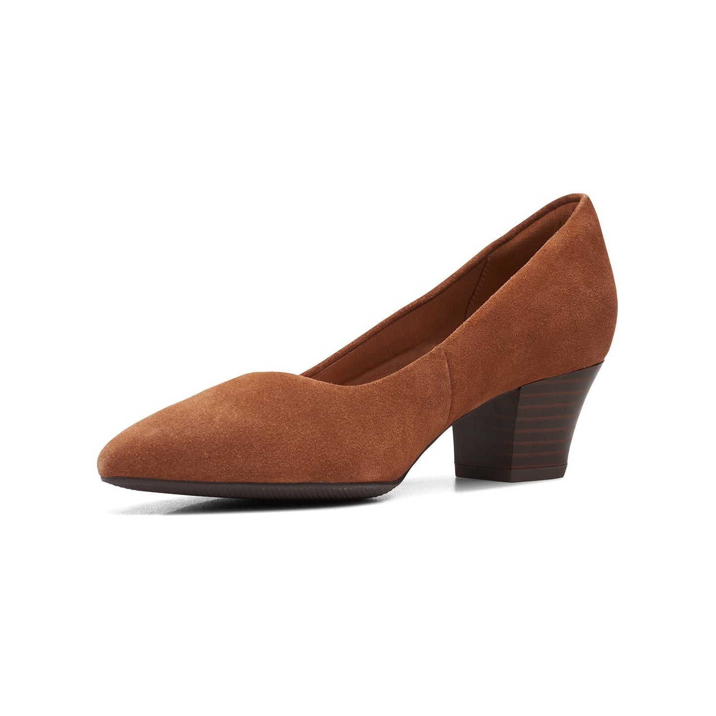 Clarks Women Teresa Step Pump Dark Tan S UK-6