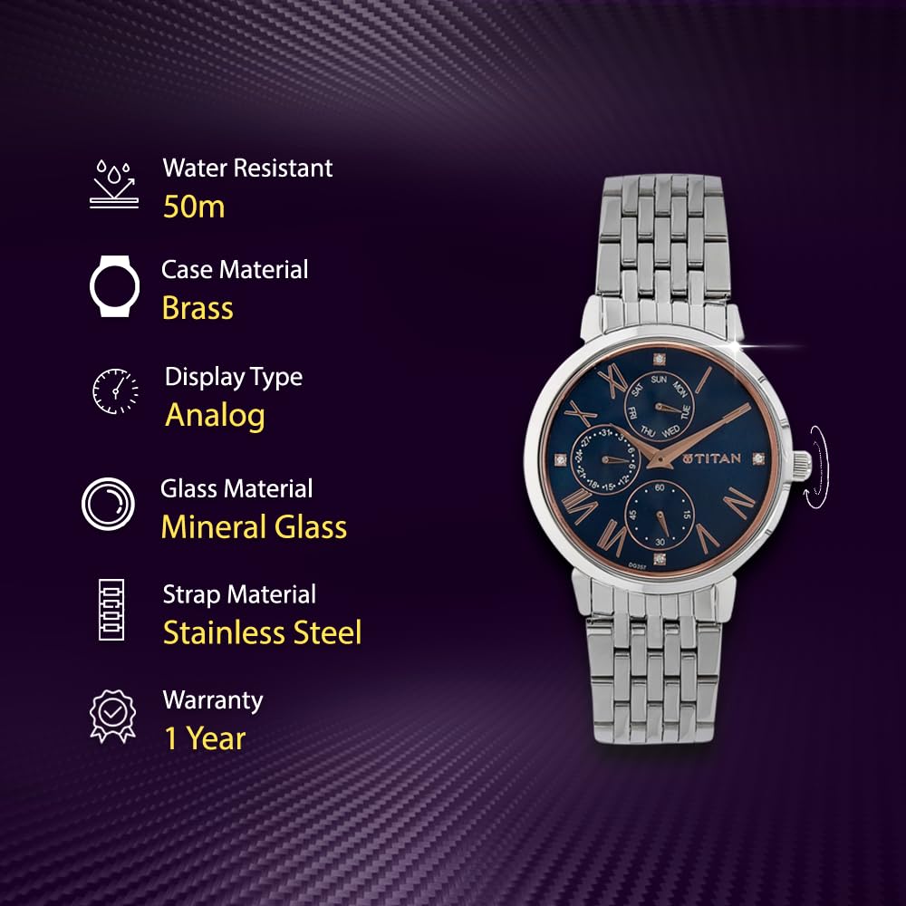 Titan Ladies Neo - Ii Analog Blue Dial Women's Watch NM2569SM01/NN2569SM01