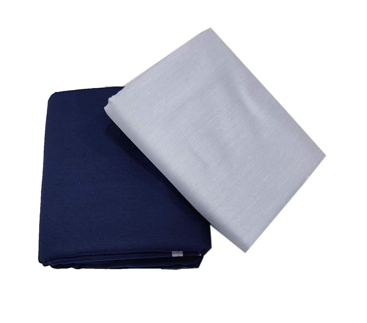 Raymond Trouser Shirt Fabric Combo Box (Grey Shirt - Blue Pant, Unstitched, All Weather Fabric)