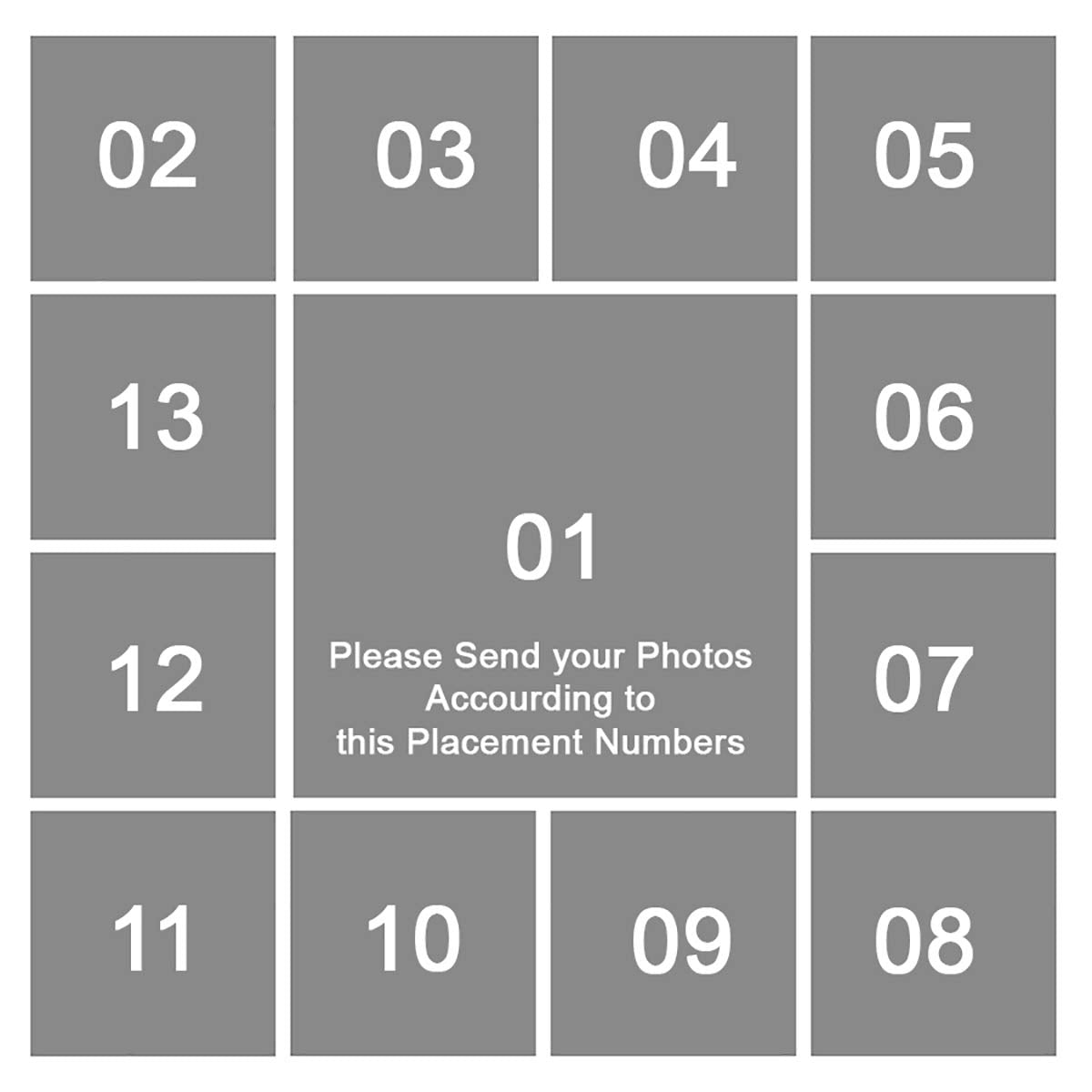 AJANTA ROYAL Customised and Personalized Photo Frame for Wall | Custom Collage Picture Frame with Photo Upload | 13-Photos Wall Hanging Wooden Frame (12 X 12 Inch, Copper Brown)