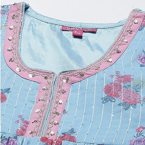 BIBA GIRL PRINTED RELAXED KID(KW4760_BLUE_11)