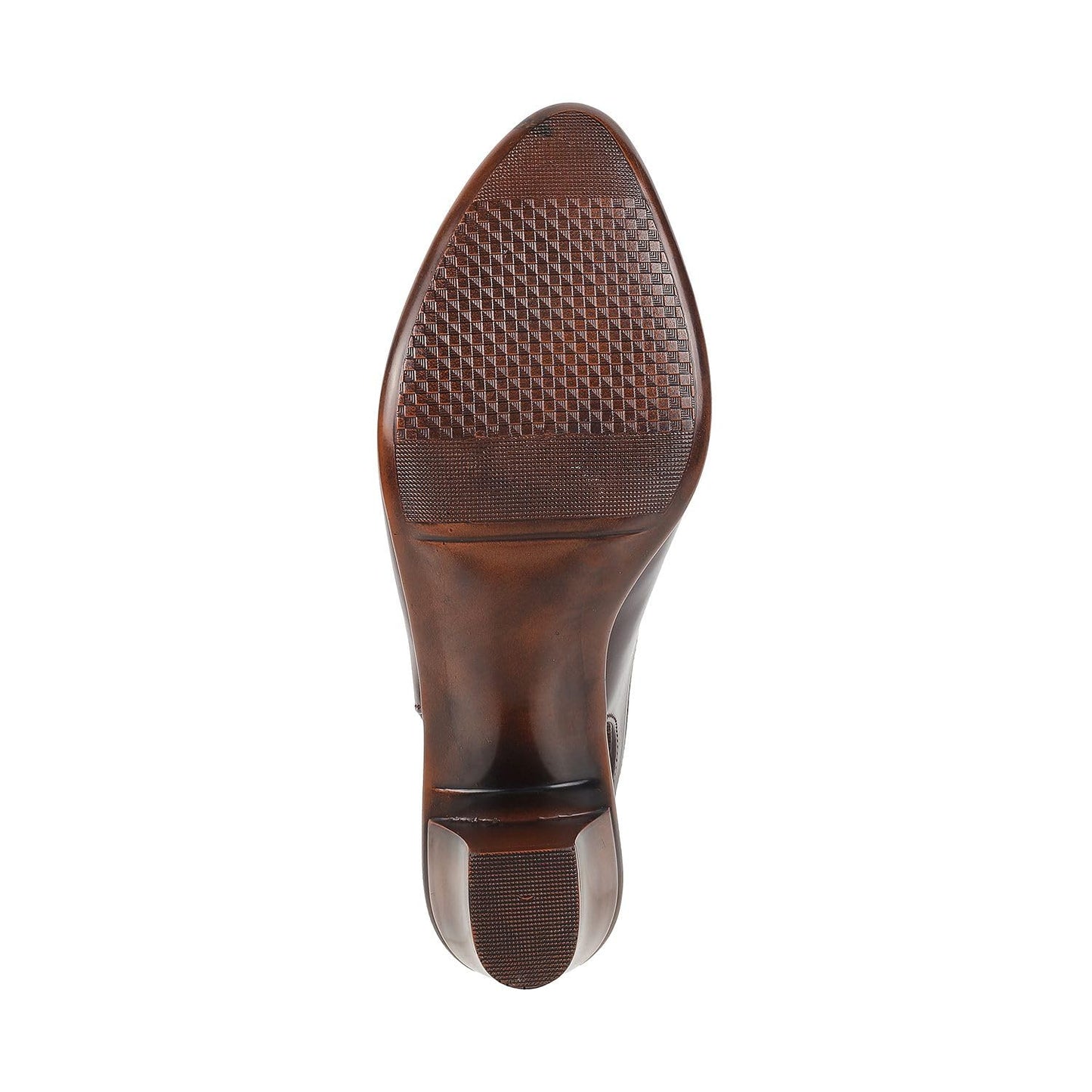 Mochi Women Brown Synthetic Leather Block Heel Shoes UK/6 EU/39 (31-287)