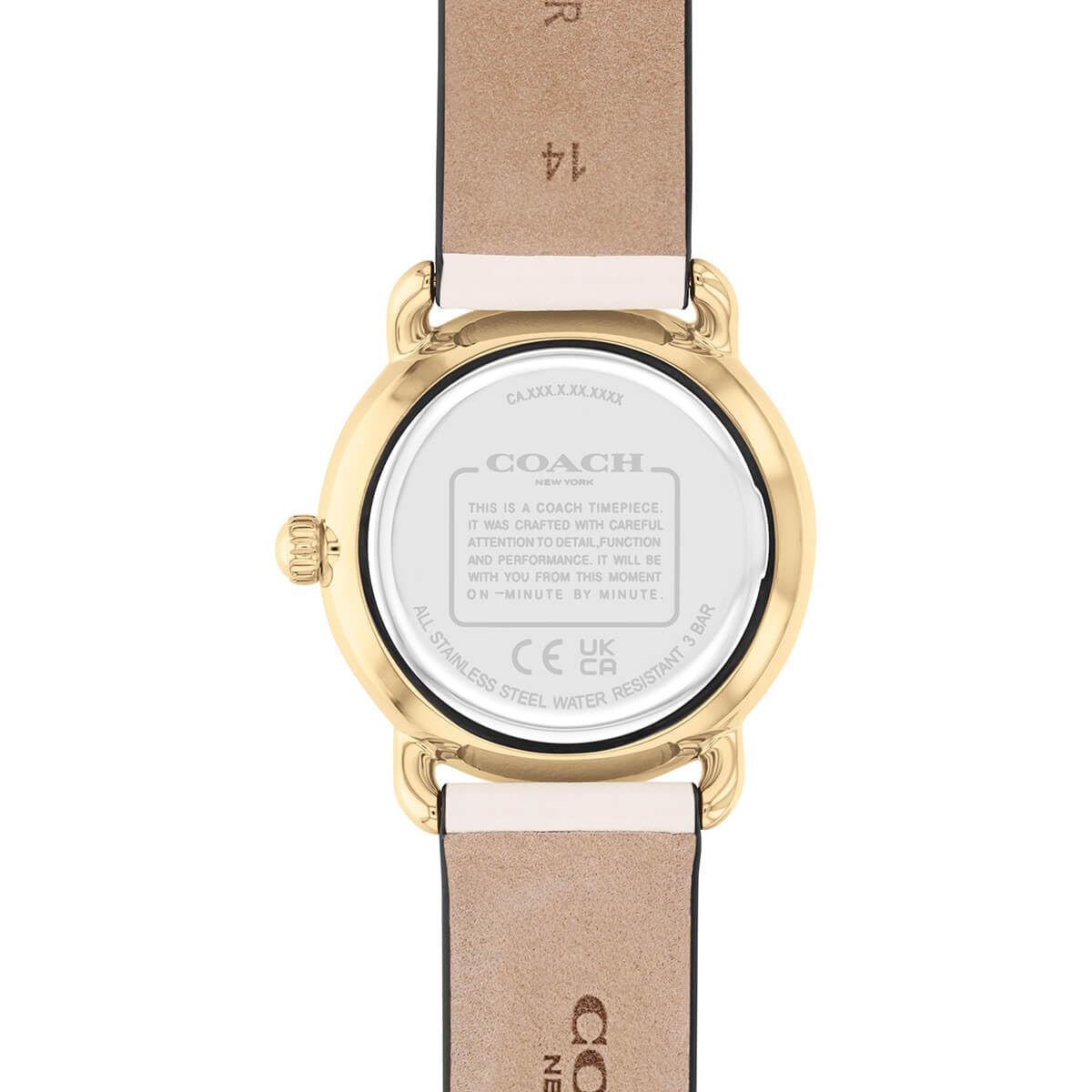 Coach Elliot Qtz Basic Silver White Round Dial Women's Watch|Leather Material|Multi Color Band - 14504305