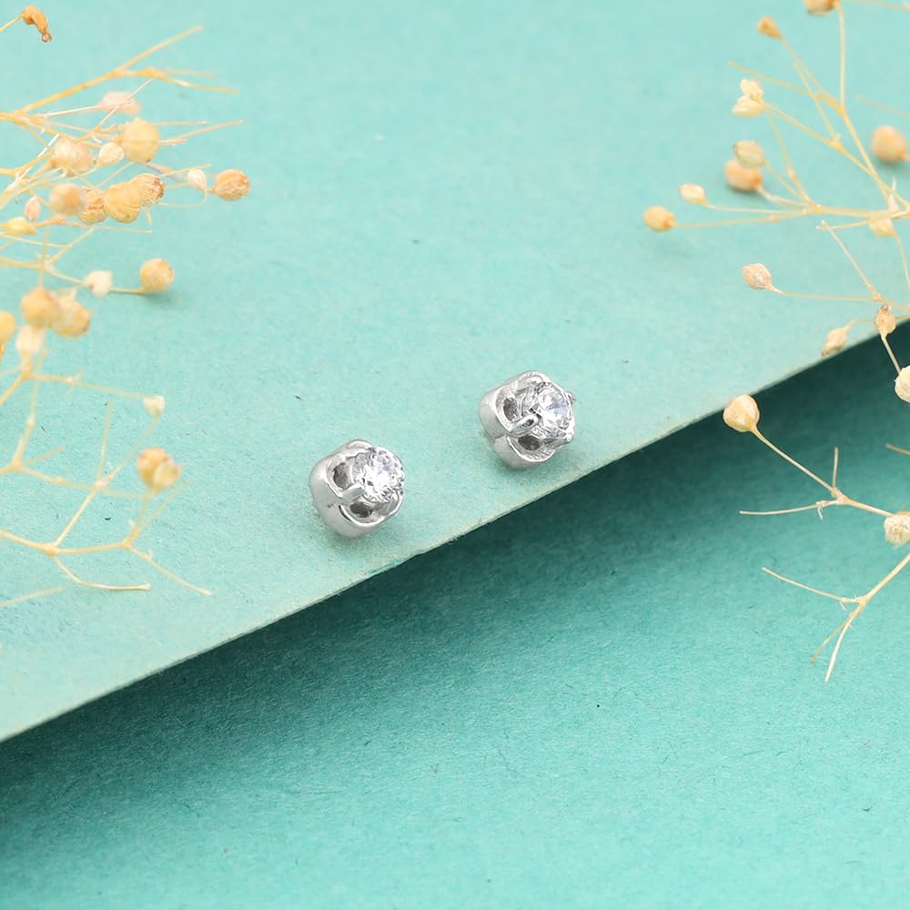 GIVA 925 Silver Bloomfire Zirconia Earrings| Drops to Gift Women & Girls | With Certificate of Authenticity and 925 Stamp | 6 Months Warranty