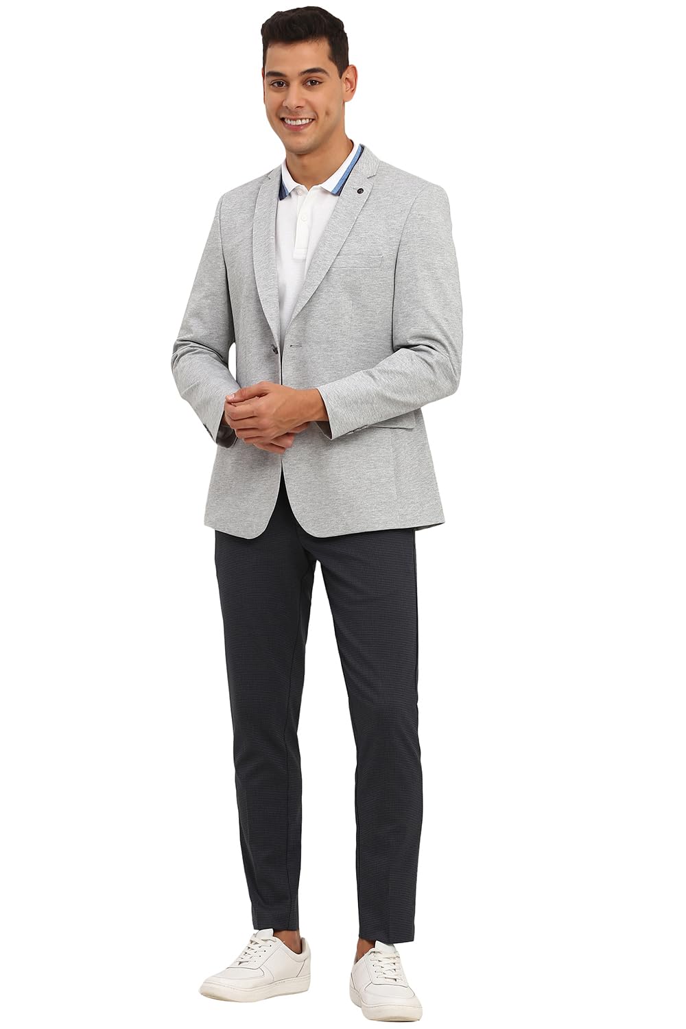 Allen Solly Men's Blazer (ASBZMUJFS25086_Grey