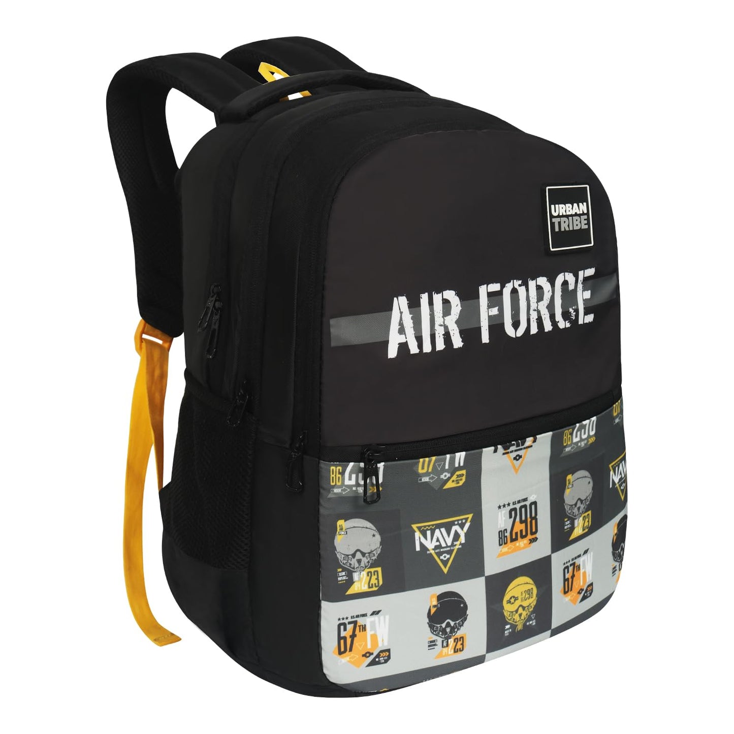 URBAN TRIBE Urban Air Force-02 25 Liters Black Smart Casual Office Travel Backpack for Men & Women, Boys & Girls