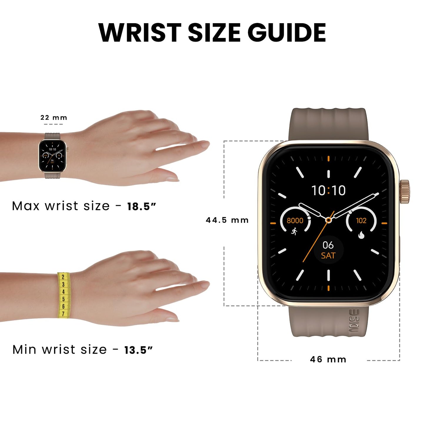 Noise Biggest Launch Pro 5 Smart Watch with 1.85" AMOLED Display, BT calling, New DIY Watch faces, Ultra personalization with smart dock, Productivity suite, 100 sports modes and more -(Sunset Orange)