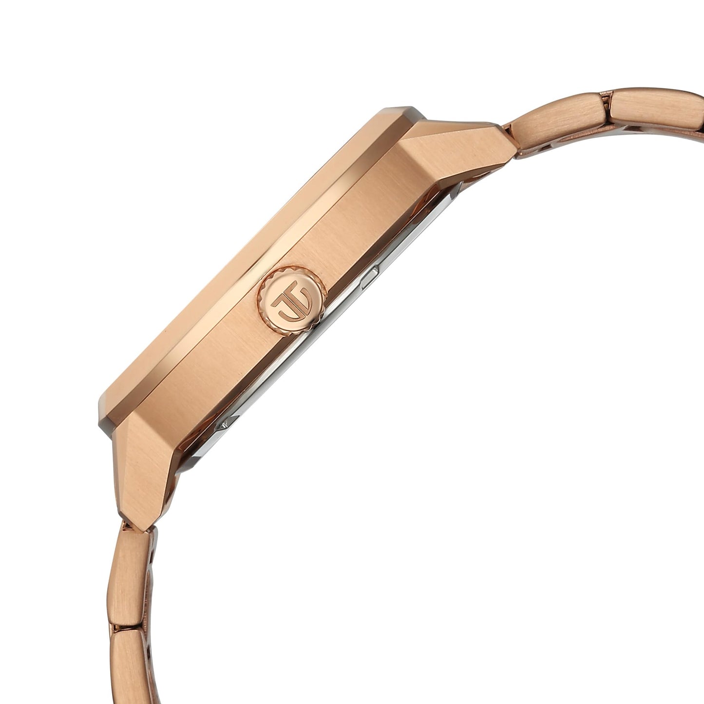 Titan Regalia Arc Analog with Day Date Second Subdial and Silver Dial Rose Gold Stainless Steel Strap Watch for Men - 90213WM01