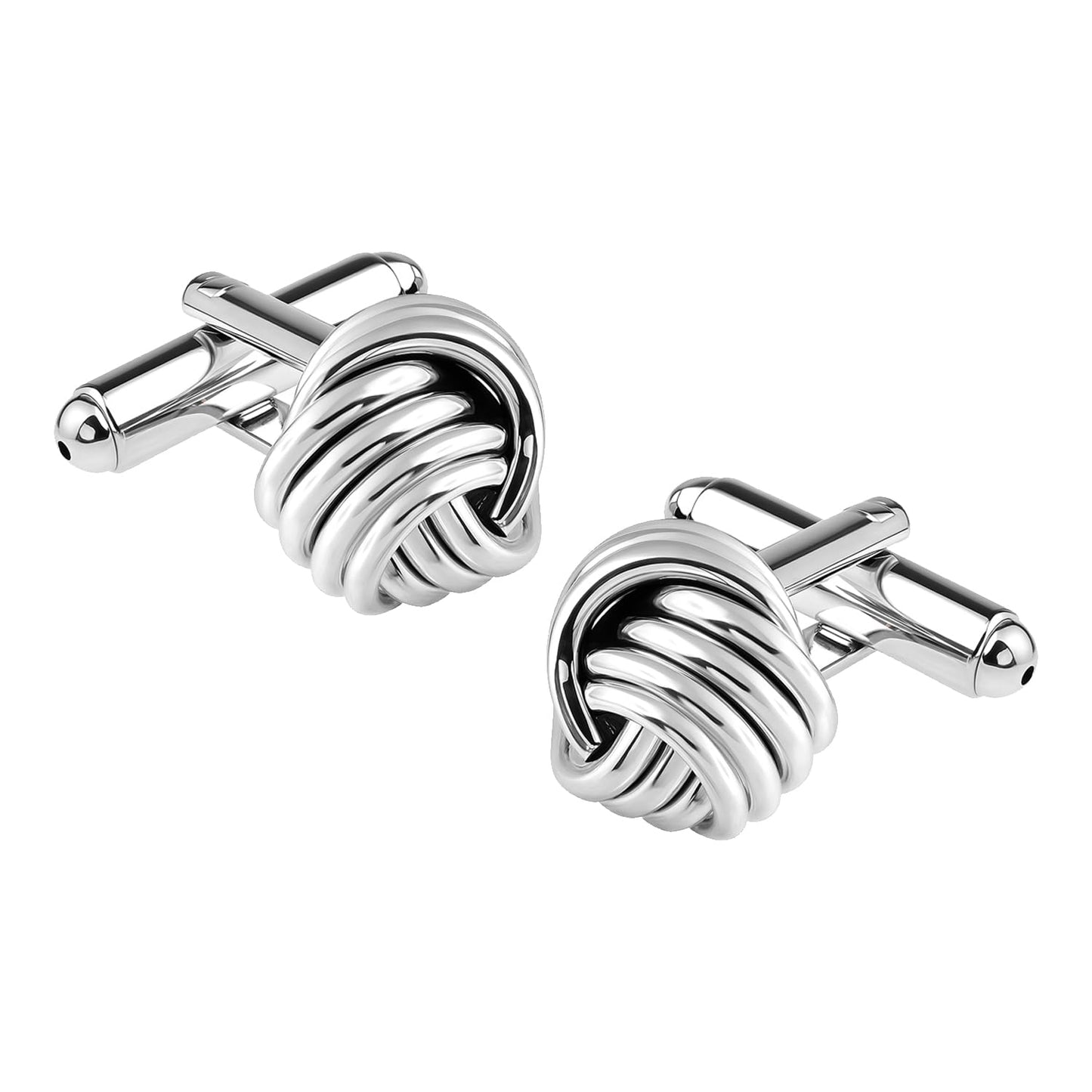 LeCalla Precious-Moments 925 Sterling Silver BIS Hallmarked Italian Design Love Knot Cufflinks - Gift for Men's