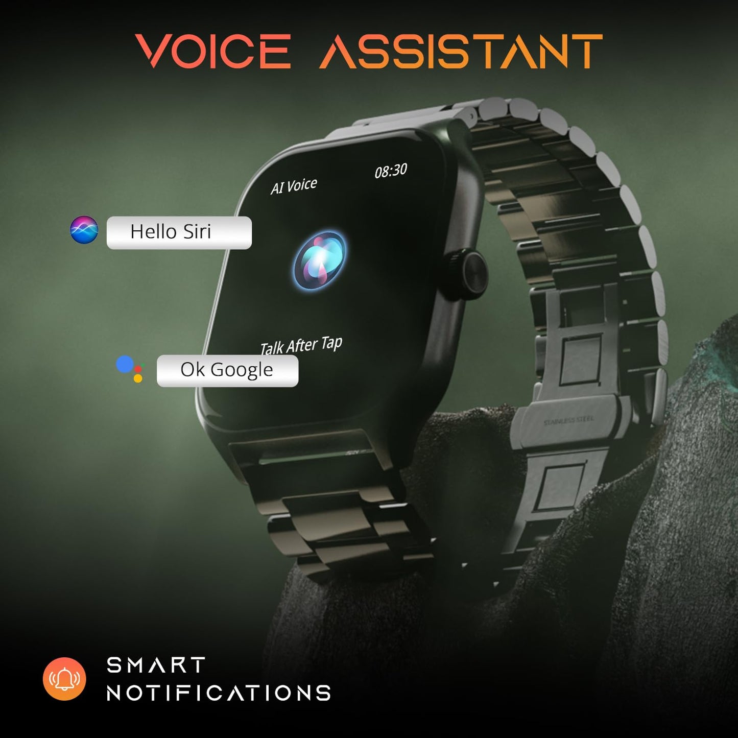 Fire-Boltt Solaris 1.78 AMOLED Always-on Display with 368 * 448 px Resolution, 123 Sports Mode, IP68 Water-Resistant, Long-Lasting Battery Life and Comprehensive Health Tracking (Black)