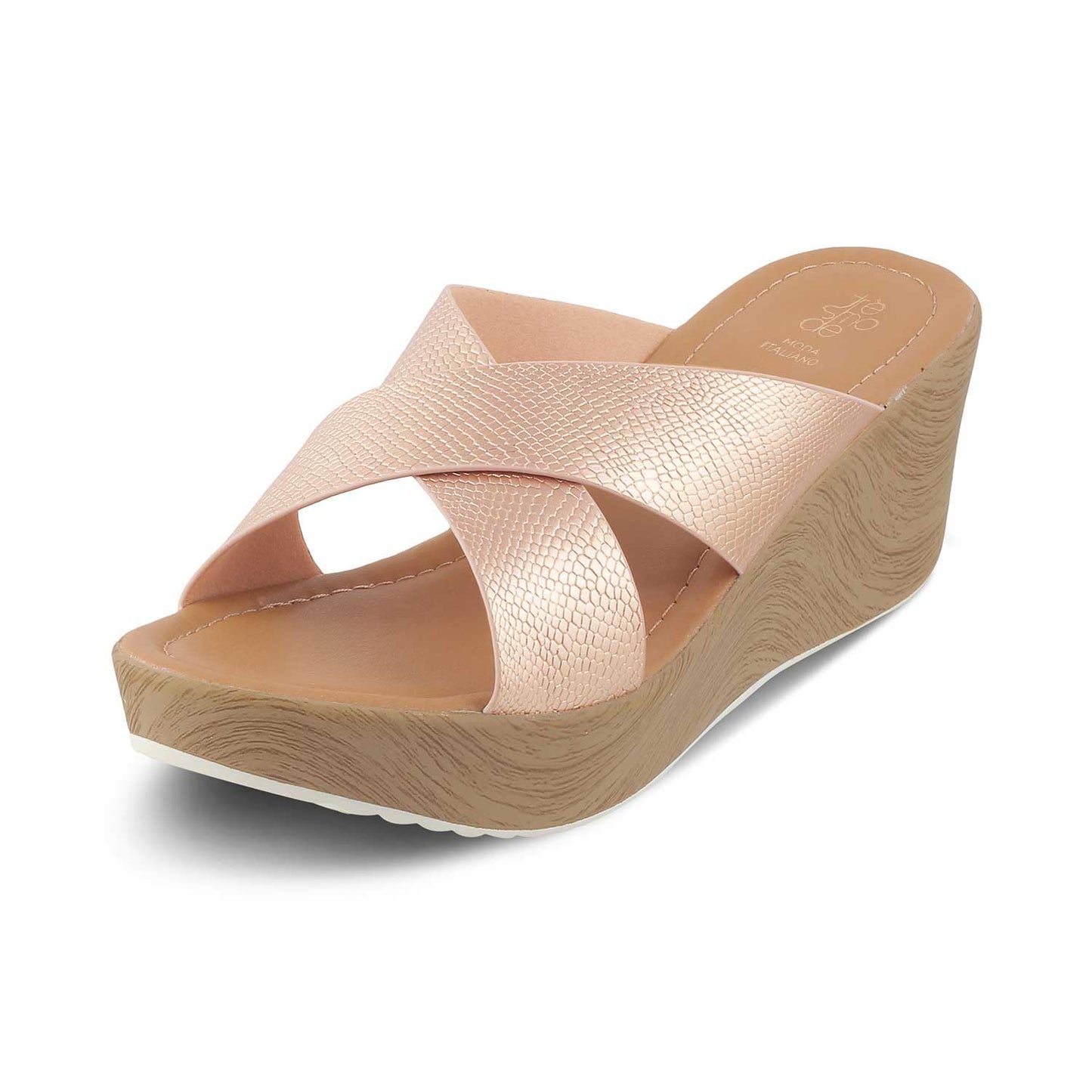 tresmode Santamon Champagne Women's Dress Wedge Sandals - Glam up Your Party Look! || Size (EU-36/UK-3/US-5)