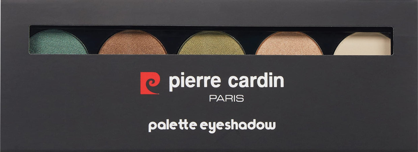 Pierre Cardin Paris, Iconic Velvet Eyeshadow, Luminous Shade, Rich Pigment, Smooth Matte Long Lasting Eye Shadow Palette - Green Cult