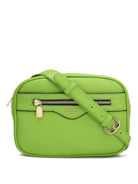 Da Milano Genuine Leather Green Womens Sling Bag (01147) (Small)