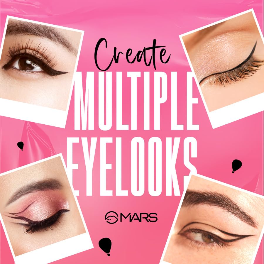 MARS Skyliner Liquid Matte Eyeliner for Women | Long Lasting & Water Resistant | Precise Application | Matte Finish | Smudge Proof | Transfer Proof upto 12 hrs (4.5ml) (Black)