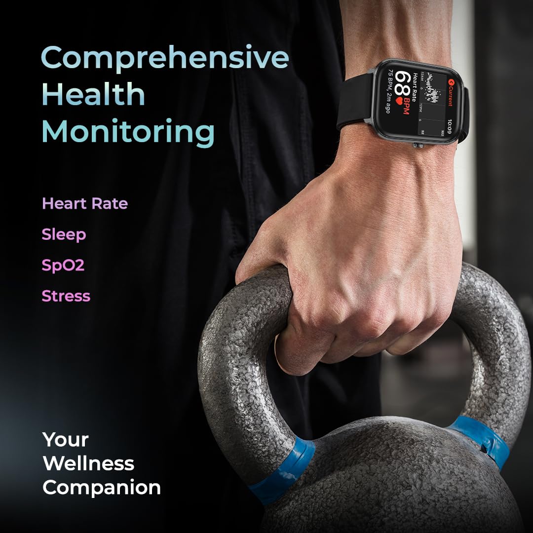 Nervfit Maverick 1.78" AMOLED Luxury Smart Watch with Always-On Display, Bluetooth Calling, AI Voice Assistant, IP68 Waterproof, Heart Rate & SpO2 Monitor, and 100+ Sports Modes