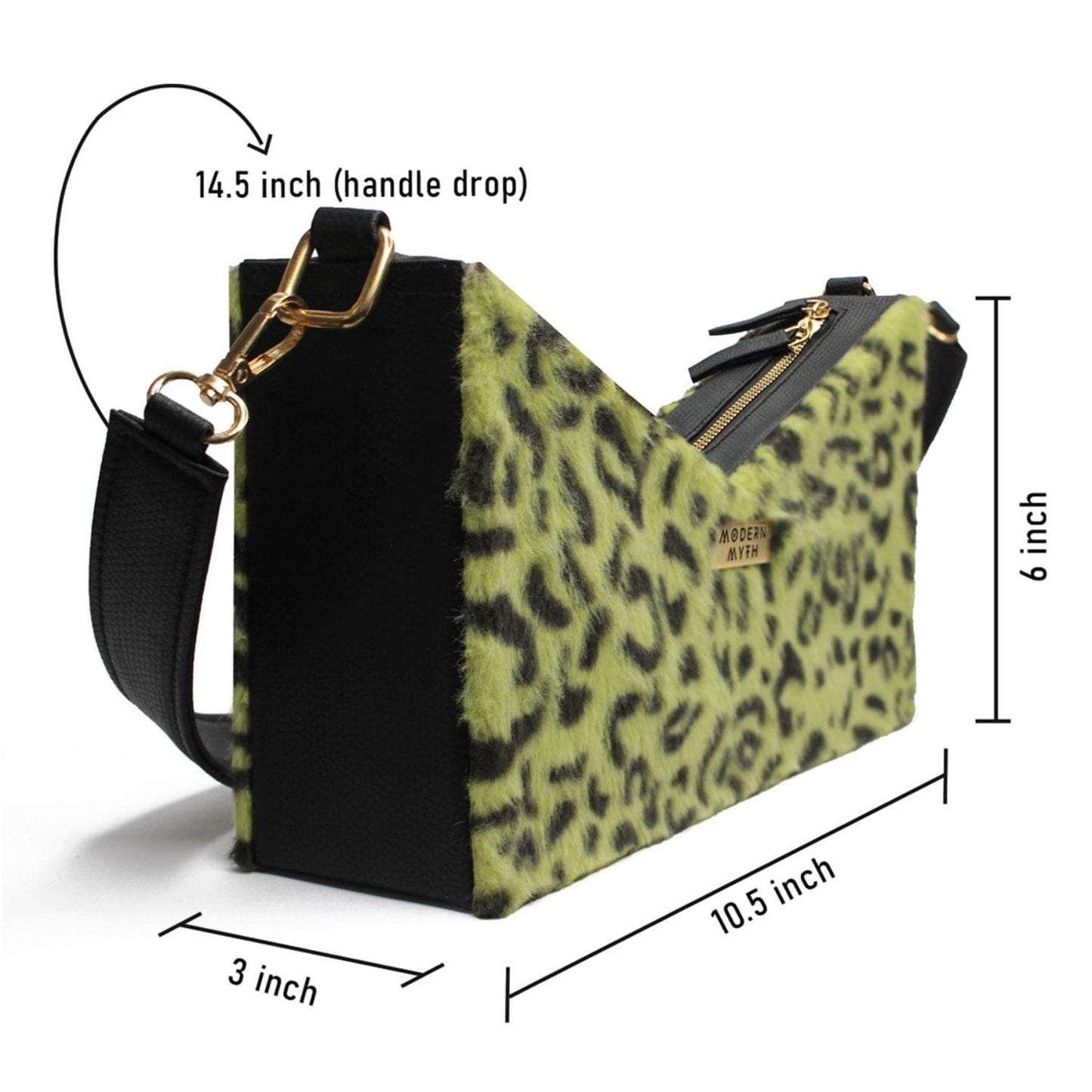 Modern Myth FURBABY Animal Print Faux Fur Box Shaped Shoulder Bag for Girls & Women