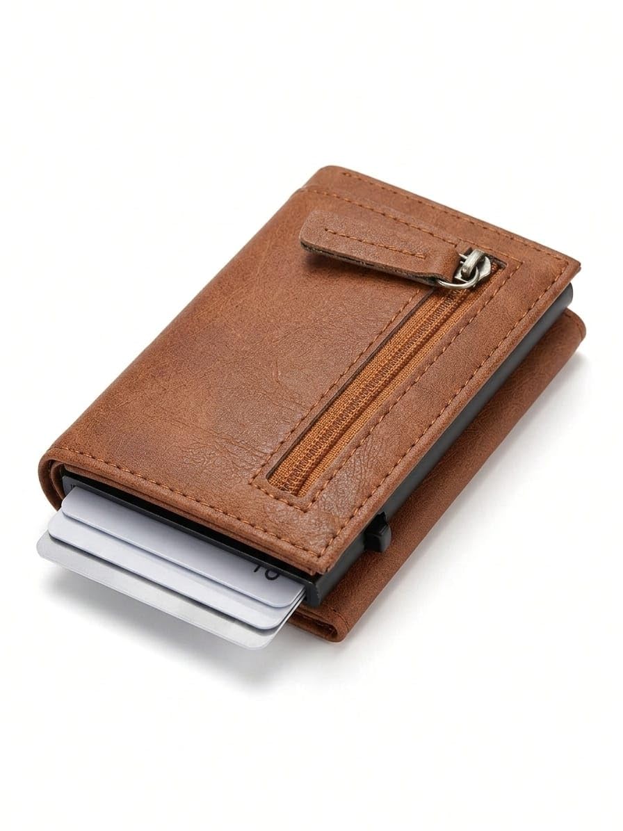 The Bae Gift RFID Protected Wallet | Personalised Gift for Man Custom Name |Pop-up Card Holder | Up to 8 Cards | Credit & Debit Cardholder