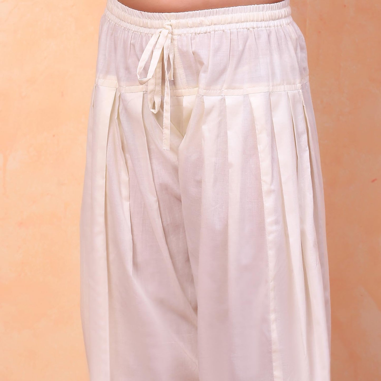 BIBA Girls Orange Straight Cotton Printed Kurta suit set