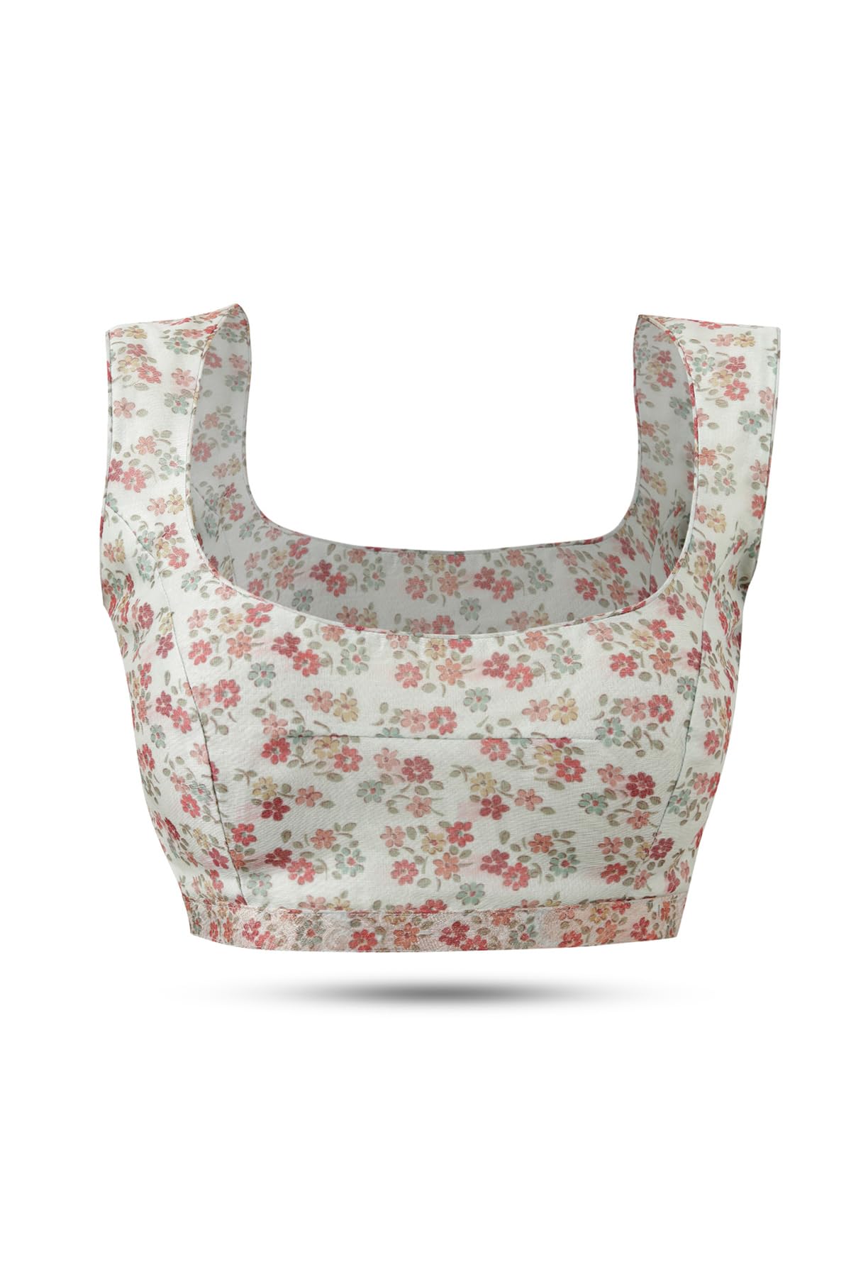 Soch Womens Sap Green Chanderi Floral Print Saree With Zari Woven