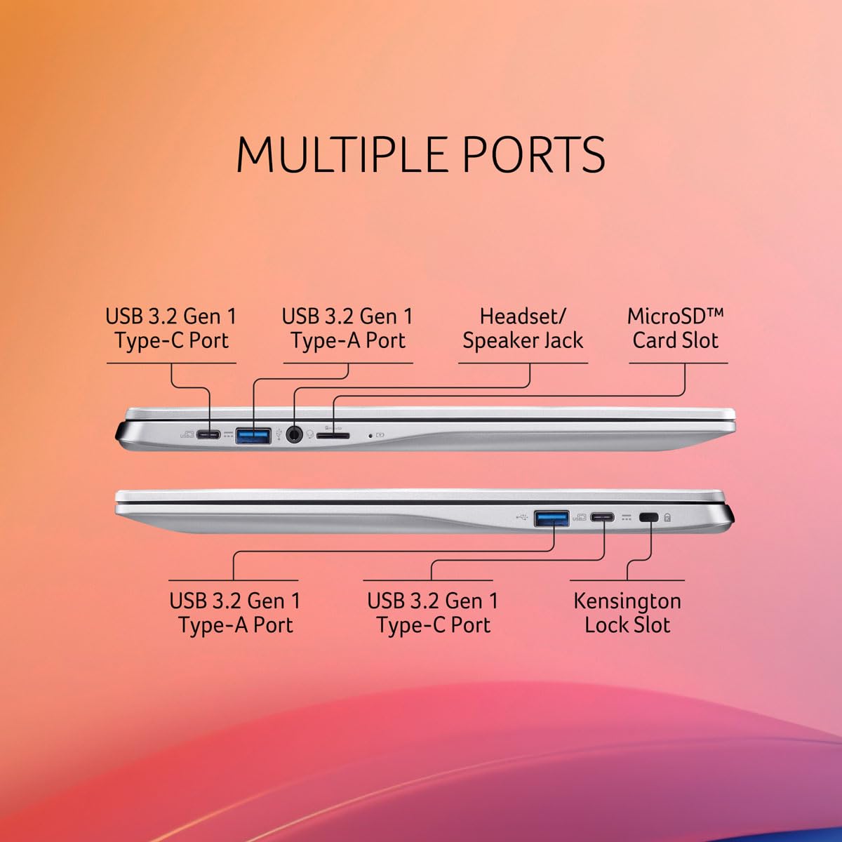 Acer Chromebook, Intel Celeron N4500, 8GB RAM, 128GB Storage, Full HD, 15.6"/39.6cm, Chrome OS, Silver, 1.6KG, CB315-4H, WiFi 6,3 Months Google One AI Premium Plan& 2TB Cloud Storage AI Powered Laptop