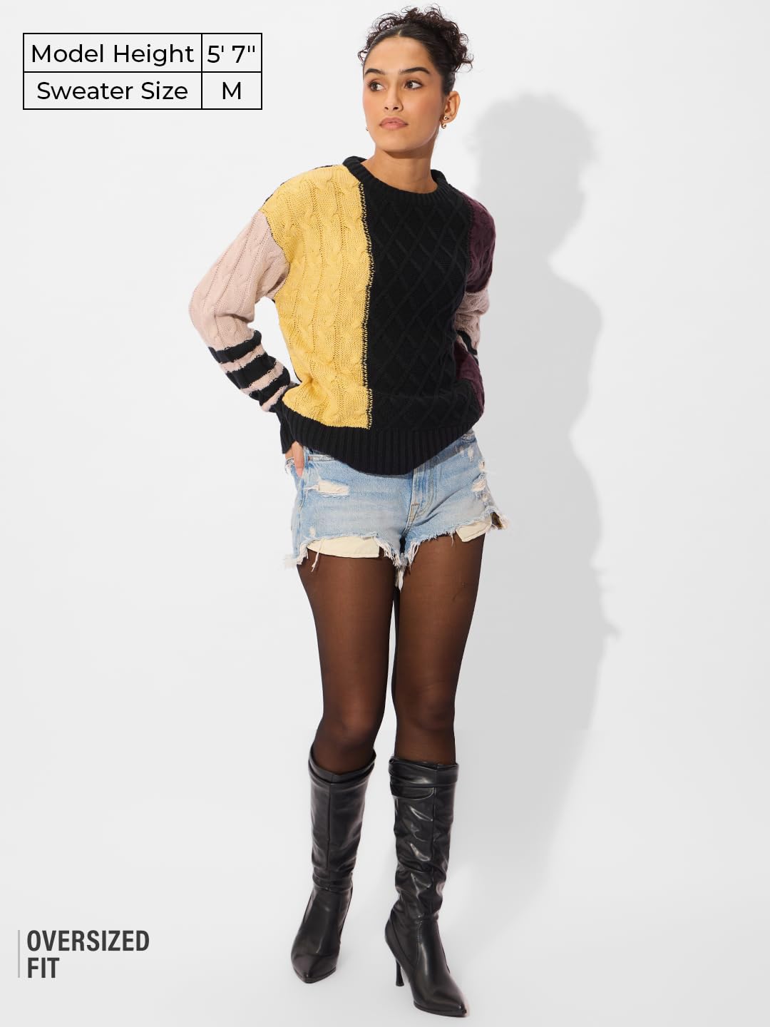 The Souled Store Chunky Knit Sweater : Carolina Women Oversized Sweater