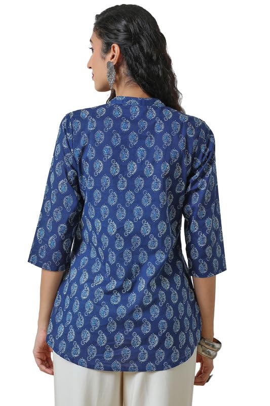 Soch Women's Regular Fit Tunic Shirt (CWA4TU30192A_Indigo