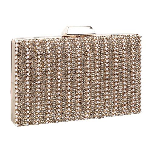 Mochi Womens Synthetic Antic Gold Clutch (One Size)