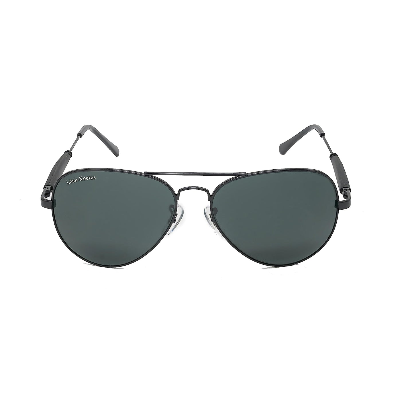 Louis Kouros Airomade Aviator Classic 3517 sunglasses | Black Frame | Black Lens | Mirror Lens | 400 UV Protection | For Men Women | Medium | 62 mm Lens Width