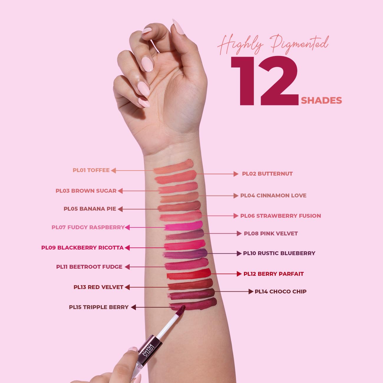 Lotus Make-Up Proedit Prep And Swipe Lip Color | With Lip Primer | Longlasting | Smudgeproof | 6g (PL12 - Berry Parfait, 6)