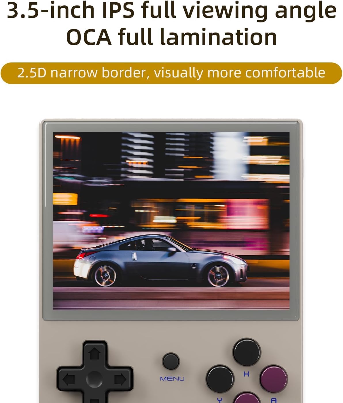 New World RG35XX Handheld Game Console ,System Linux 3.5 Inch IPS Screen Built-in 64G TF Card 6831 Classic Games Support HDMI TV Output