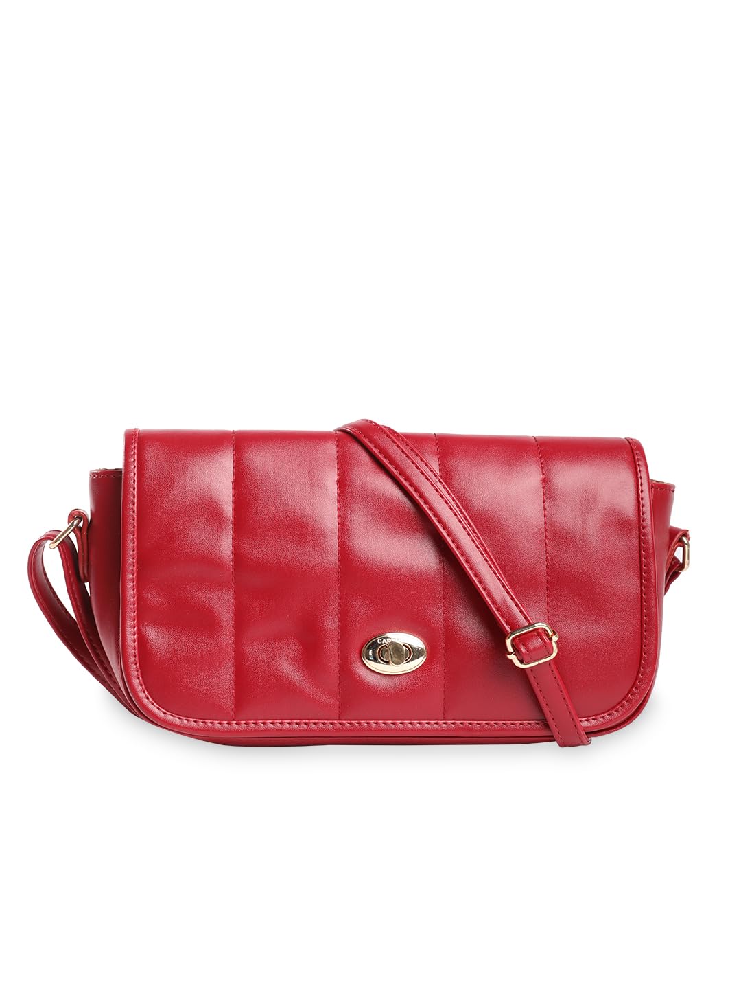 Caprese POPPY SOLID BORDEAUX FAUX LEATHER LARGE SLING