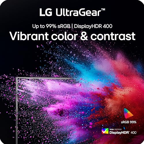 LG 27G640A-B 27-inch Ultragear QHD (2560 x 1440) IPS Gaming Monitor, 300Hz, 1ms, NVIDIA G-Sync, AMD FreeSync Premium, VESA DisplayHDR 400, HDMI 2.1, USB Type-C, Tilt/Height/Swivel/Pivot Stand, Black