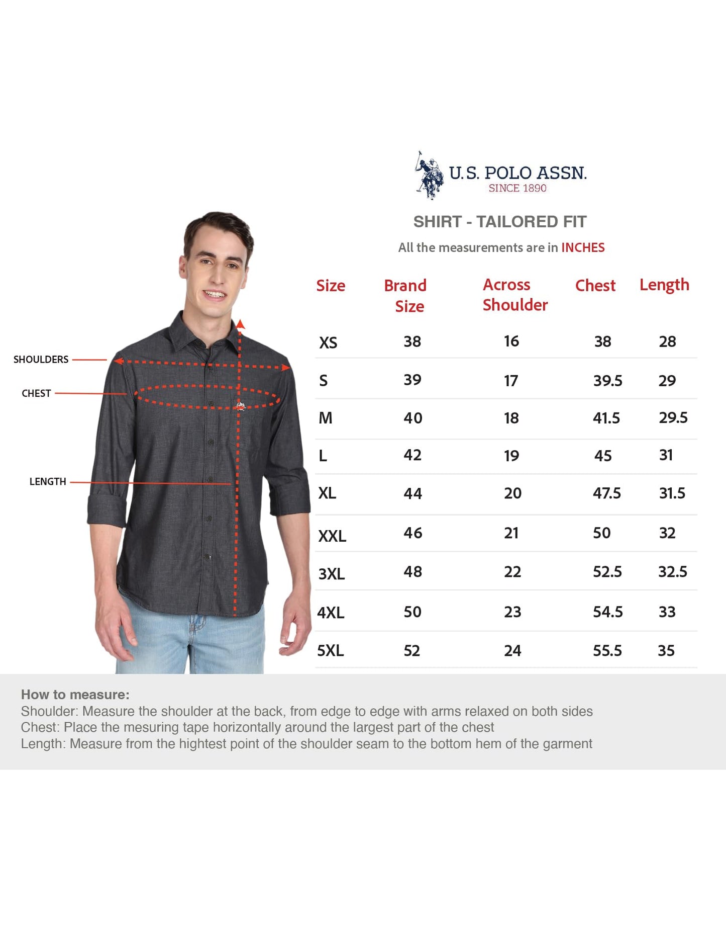U.S. POLO ASSN. Men's Solid Spread Collar Premium Cotton Oxford Tailored Fit Shirt (USSHTR0027_DK. Blue_L)