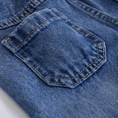 Hopscotch Girls Blue Retro Contrast Hem Denim Jeans for Ages (4-5 Years)