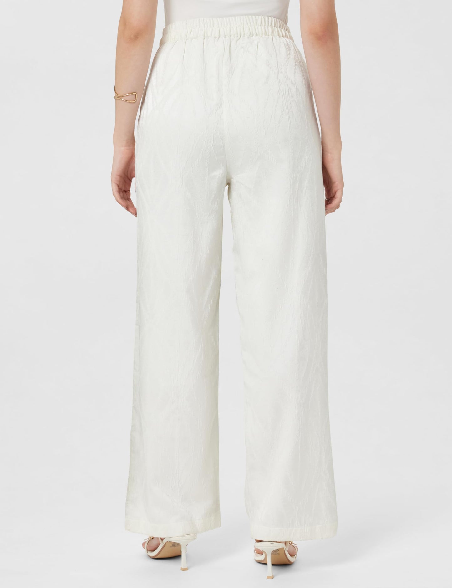 U.S. POLO ASSN. Women's Loose Casual Pants (UWAW24TRO118 White