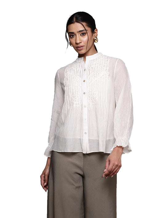 Ritu Kumar Ecru Essential-Label Shirt