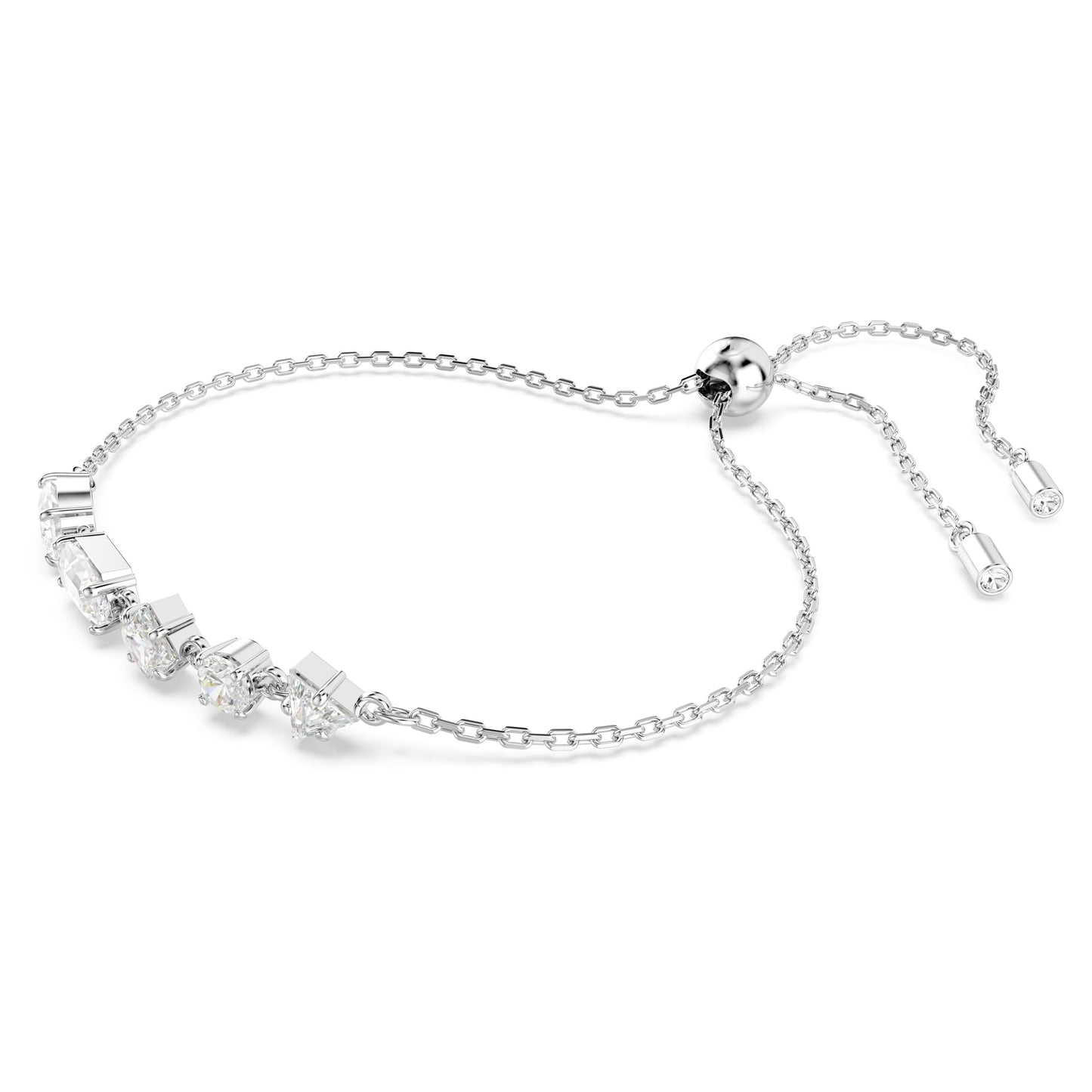 Swarovski Women Mesmera Necklace, Earings And Bracelet Set, Mixed Cuts, Scattered Design, White, Rhodium Plated