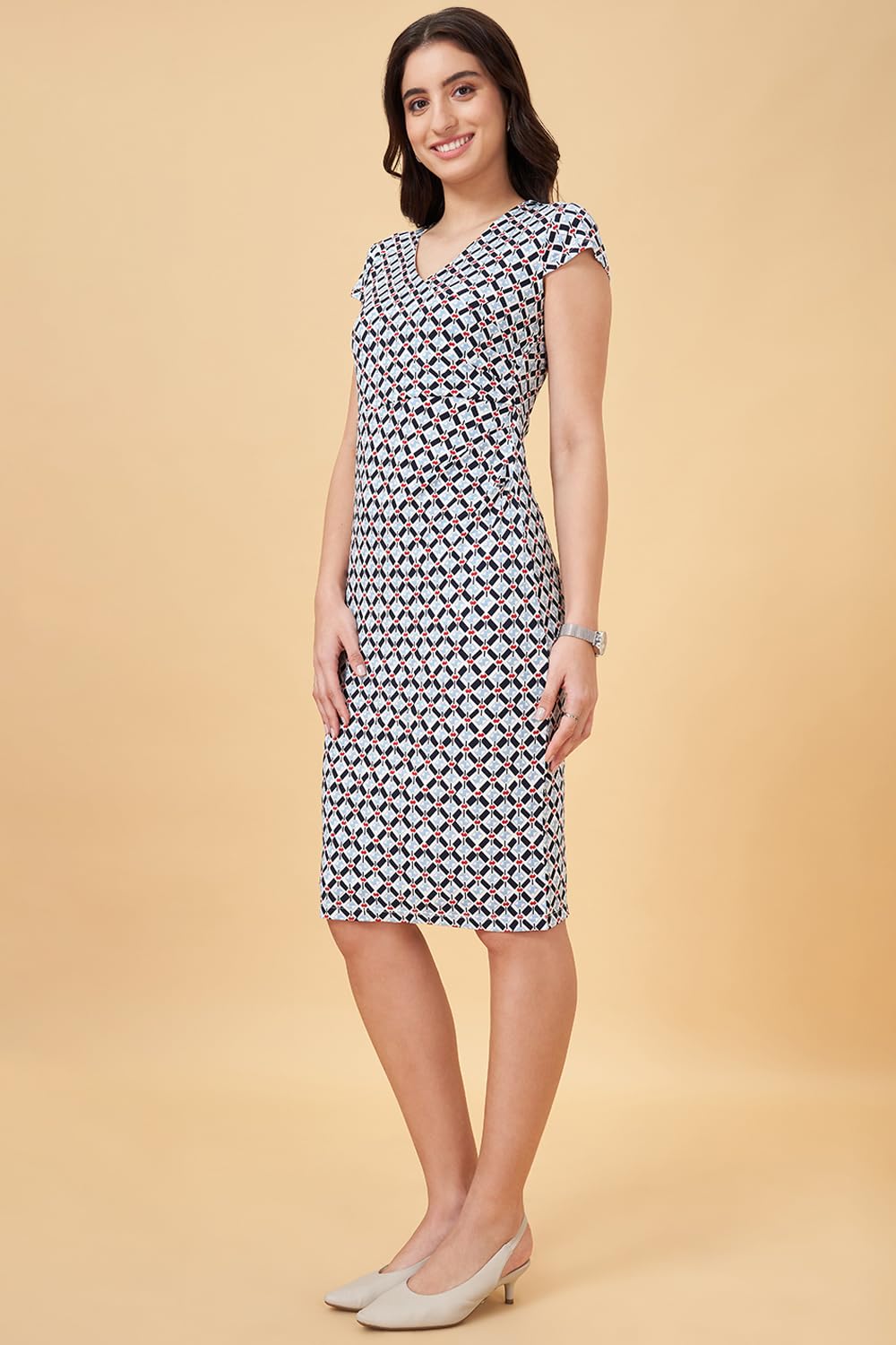 Annabelle Women's Slim Fit Blue Dress,Chicory,L