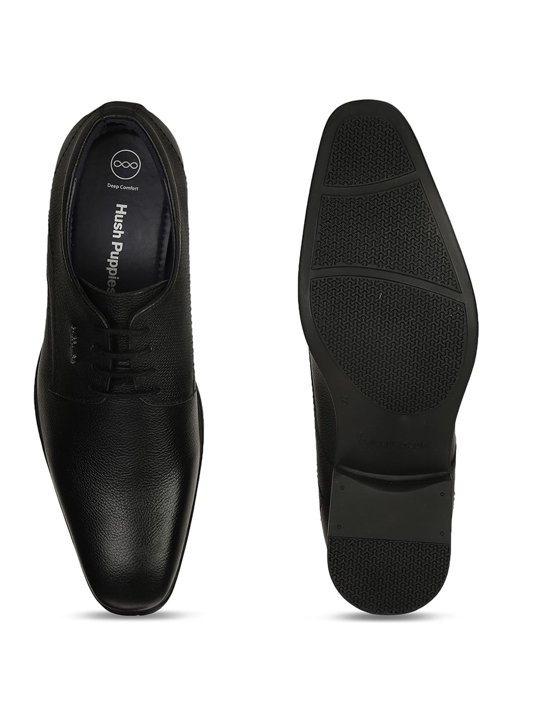 Hush Puppies Mens Boston Derby E 23 Black Formal Shoes - 8 UK (8256007)