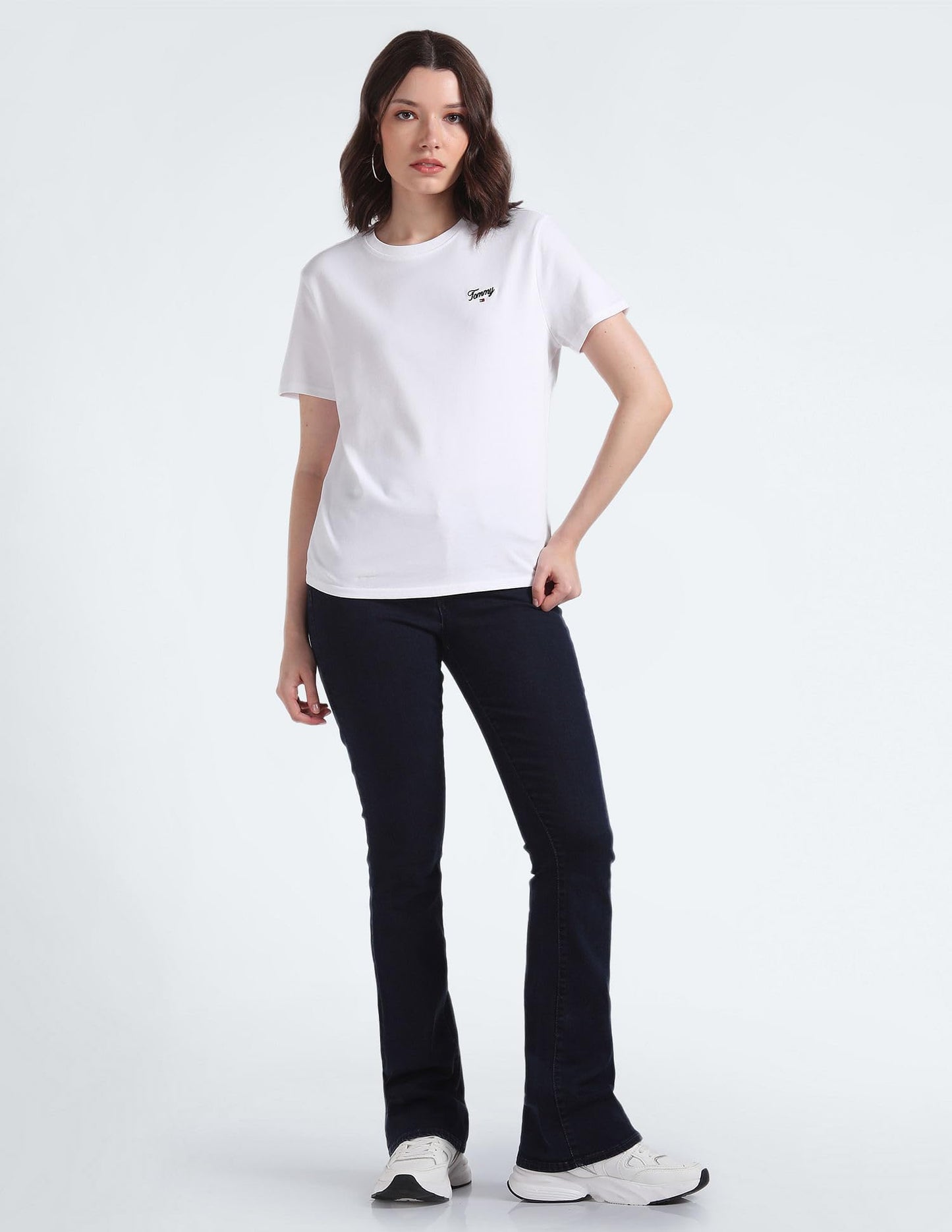 Tommy Hilfiger Womens White Color T-Shirt (M)