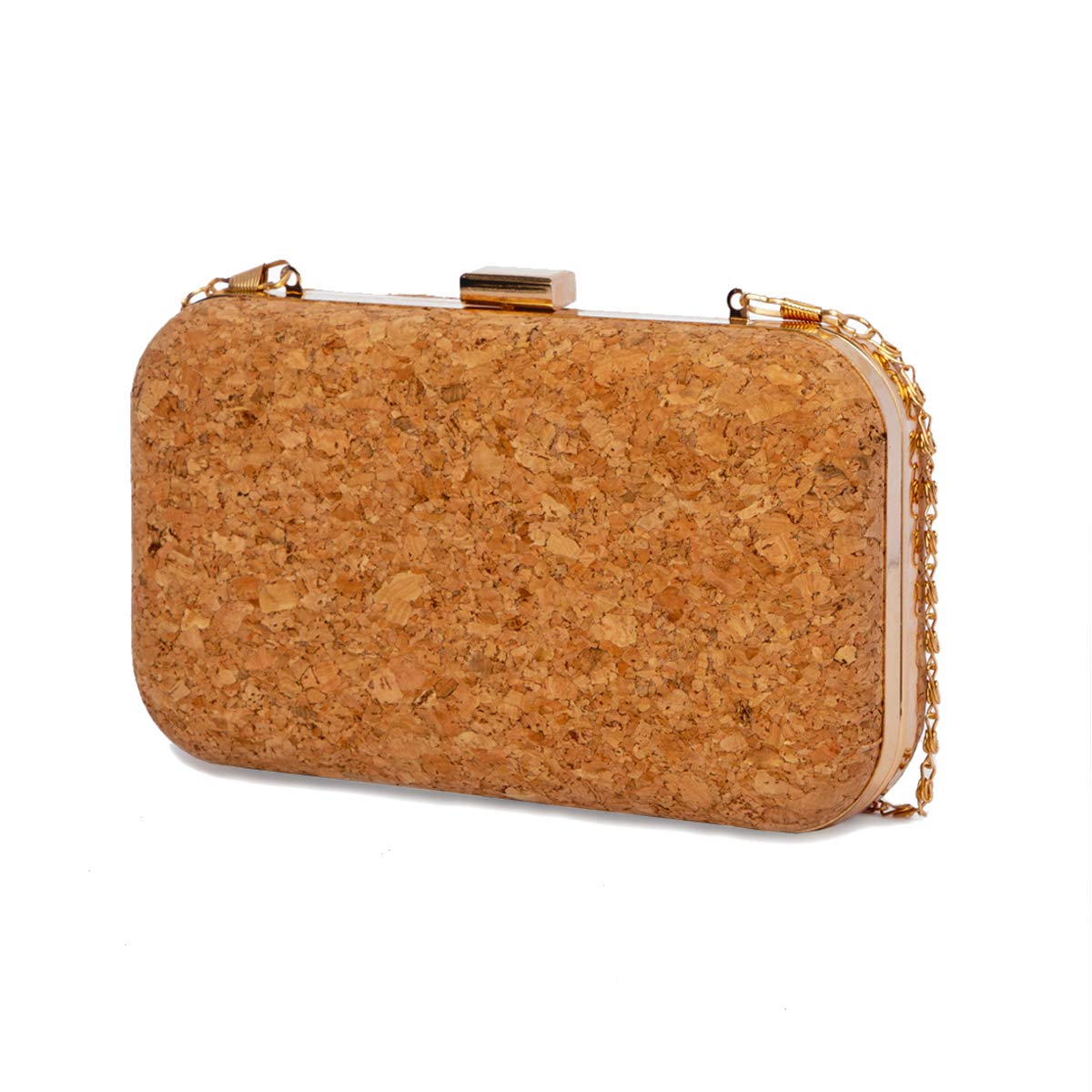 Modern Myth Cork Clutch PU Material Textured Party Sling Bag for Women with Beige Textured Print