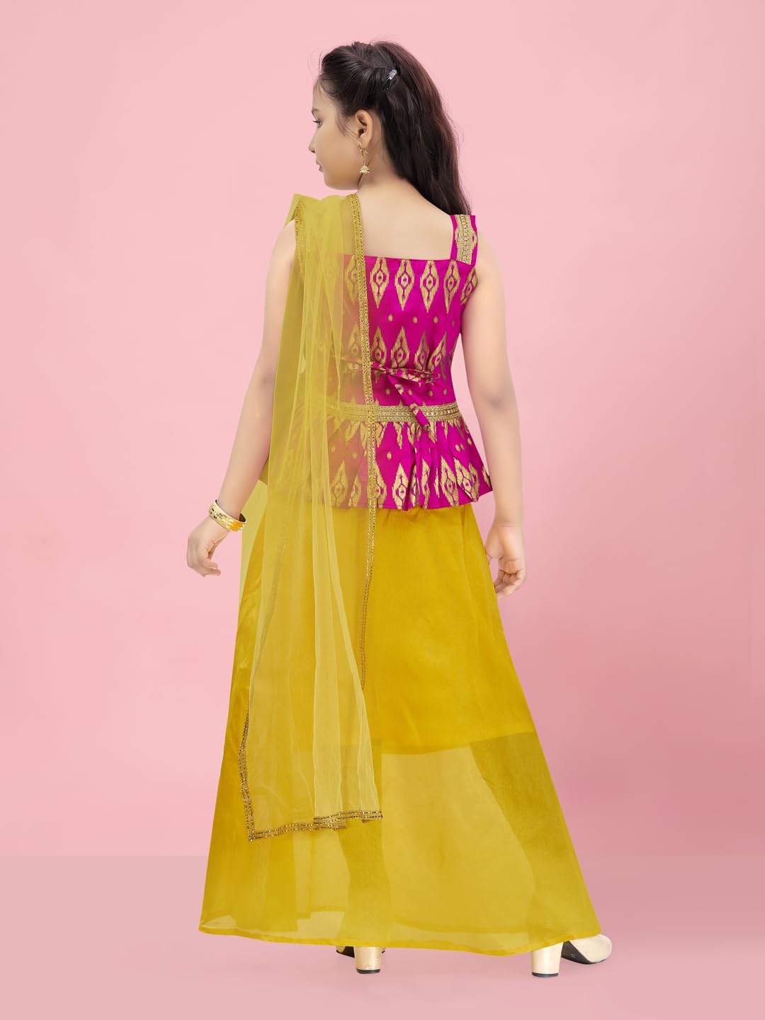 Aarika Girls Rani-Yellow Color Lehenga Choli Set (LCH-23208-RANI-YELLOW-32)