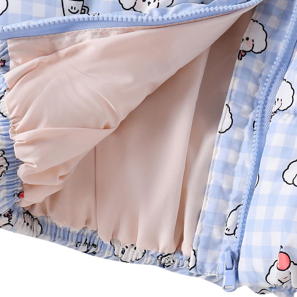 Hopscotch Girls Polyester Waist Length Jackets in Blue Color For Ages 4-5 Years