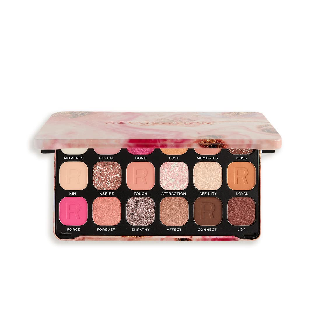 MAKEUP REVOLUTION LONDON Eyeshadow Palette, Highly Pigmented Includes 18 Shades, Long Wearing And Easily Blendable Eye With Shimmary & Matte Finish Forever Flawless (Affinity), Multicolour, Free Size